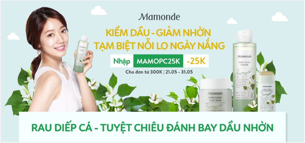Ảnh mỹ phẩm Mamonde tại Việt Nam